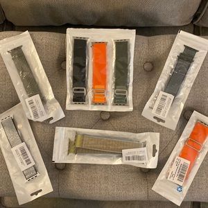 Lot of Apple Watch bands 42mm/44mm/45mm/49mm brand new multiple colors!